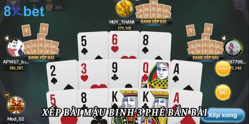 Cách Xếp Bài Mậu Binh Cực Hay - Hướng Dẫn Từng Trường Hợp 6 Cách xếp theo 3 phé bắn bài