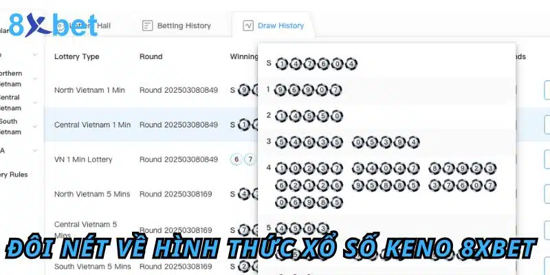 Xổ số Keno 8xbet: Giải trí đơn giản, cơ hội thắng lớn 2 Đôi nét về hình thức Xổ số keno 8xbet