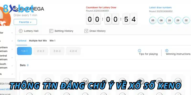 Xổ số Keno 8xbet: Giải trí đơn giản, cơ hội thắng lớn 4 Thông tin đáng chú ý về Xổ Số Keno